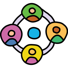Cartoon group of people